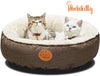 HACHIKITTY Washable Cat Warming Bed Round, Cat Beds Indoor Cats Medium, Big Pet Bed Machine Washable - BESTMASCOTA.COM