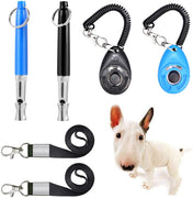 JESOT Silbato de entrenamiento de perro con clicker, kit de entrenamiento ultrasónico ajustable para perro con cordón para entrenamiento silencioso de repulsión de perro (paquete de 4) (negro y azul) - BESTMASCOTA.COM