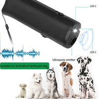 Dispositivo antiladridos de MEIREN, repelente de perros de mano y ayuda de entrenamiento con linterna LED, dispositivo de control de corteza ultrasónico - BESTMASCOTA.COM