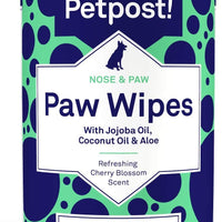 Petpost | Toallitas para patas para perros – Limpia y calma las patas de perro picante – 70 almohadillas de algodón ultra suaves y grandes en aceite de coco, aceite de jojoba y limpiador de aloe - BESTMASCOTA.COM