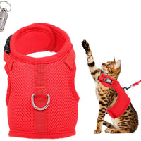WONDERPUP - Arnés ajustable para gato con correa para caminar, a prueba de escape, malla de aire suave para gatitos, cachorros, conejos, perros pequeños - BESTMASCOTA.COM