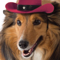 Rubies Costume Company Glitter sombrero vaquero Pet Costume Accessory, M / L, Rosado - BESTMASCOTA.COM