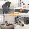 petacc Waterproof Dog Blankets with Reversible Design, Liquid Proof Pet Blanket for Bed Couch Sofa, Soft Warm Flannel Sherpa Sleep Mat for Dog Cat, Waterproof Dog Bed Cover-Machine Washable, 80”x55 - BESTMASCOTA.COM