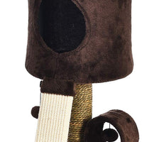 AmazonBasics - Torre para árbol de gatos con percha condominio, 12.0 x 12.0 x 20.0 in, color marrón oscuro - BESTMASCOTA.COM