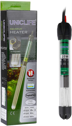 Uniclife Aquarium Heater Submersible with Thermometer for 5/20 Gallon Fish Tank,25W/100W - BESTMASCOTA.COM