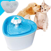 Fuente de agua para mascotas – Fuente de agua sana e higiénica de 2 L con flor súper silenciosa y 4 filtros de repuesto para perros, gatos, pájaros y animales pequeños - BESTMASCOTA.COM