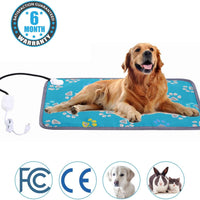 MAZORT Almohadilla de calentamiento para mascotas, para perros, de seguridad, eléctrica, con 2 cables ajustables resistentes a la temperatura para mascotas pequeñas y grandes - BESTMASCOTA.COM