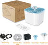 Dispensador de agua para mascotas, diseño de gato, sano, higiénico y muy silencioso, con 2 filtros de repuesto para perros, gatos, pájaros y animales pequeños, color azul - BESTMASCOTA.COM