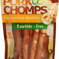 Pork Chomps 12 CT 'Premium Mini Twist W/Real Pollo - BESTMASCOTA.COM