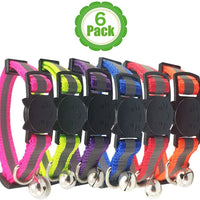 Collar para gato con campana y cinta reflectora, Juego de 3 o 6, Solido y Seguro, Nylon, colores mixtos, Collar para mascotas, Collar para gato, by Bemix Pets, Paquete de 3, Modelo 2 - BESTMASCOTA.COM