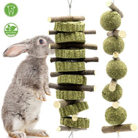 Conejito masticable juguetes para dientes, molar conejo juguetes natural orgánico manzana palitos para conejos, chinchillas, cobayas, hámsters masticar jugar mejorar la salud dental - BESTMASCOTA.COM
