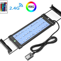 COODIA Parasol de Acuario Iluminación Cambio de Color Control Remoto Regulable RGBW Luz LED para Acuario/Tanque de Peces, Extensible (para Agua Fresca y Salada) - BESTMASCOTA.COM