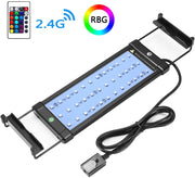 COODIA Parasol de Acuario Iluminación Cambio de Color Control Remoto Regulable RGBW Luz LED para Acuario/Tanque de Peces, Extensible (para Agua Fresca y Salada) - BESTMASCOTA.COM