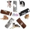 Manta para perro, suave y cálida, con estampado de huellas, para perros pequeños, medianos, grandes, gatos, cachorros, gatitos, otros animales, color negro, gris - BESTMASCOTA.COM