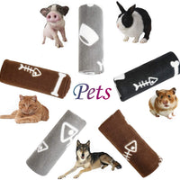 Manta para perro, suave y cálida, con estampado de huellas, para perros pequeños, medianos, grandes, gatos, cachorros, gatitos, otros animales, color negro, gris - BESTMASCOTA.COM