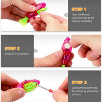 Creative Cat Fish Toys 8 paquetes con 32 pilas LR44 y 4 modos de natación LED robot de agua para gatos grandes y medianos y pequeños - BESTMASCOTA.COM