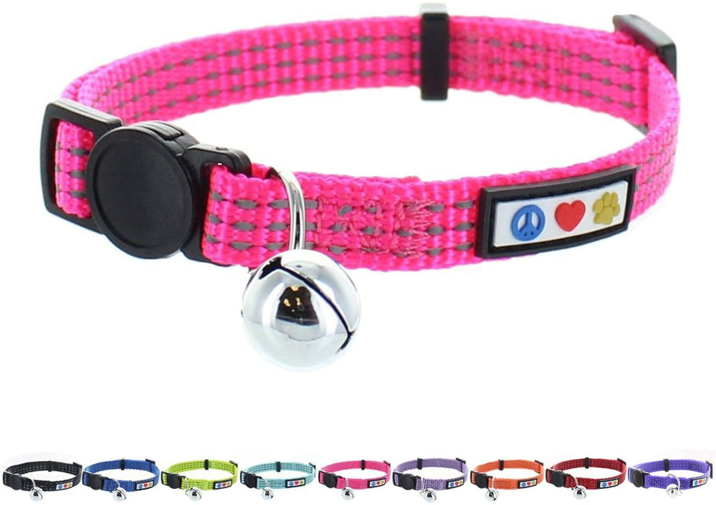 Pawtitas - Collar reflectante para gato con hebilla de seguridad extraíble - BESTMASCOTA.COM