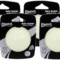 ChuckIt Max Glow - Juego de 4 pelotas de juguete para perro, tamaño mediano - BESTMASCOTA.COM