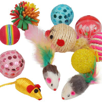 Paquete con juguetes para gatos variados, de Fashion's Talk, 20 piezas - BESTMASCOTA.COM
