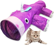 Pet Craft Supply Magic Mewnicorn - Túnel para gato con cuerda de plumas arrugadas para gatos, conejos, gatitos y perros para pasear y cazar - BESTMASCOTA.COM