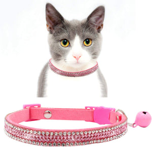 Teemerryca - Collar, diseño de lazo con brillantes, color rosa - BESTMASCOTA.COM