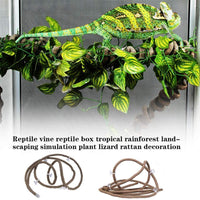 Jungle Vines Pet Decoración hábitat con sunction tazas flexible Pet Habitat Decoración para serpientes lagartos, ranas y otros Reptiles - BESTMASCOTA.COM