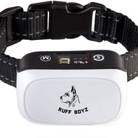 RUFF BOYZ collar de corteza para perros grandes, perros pequeños y medianos – Collar de corteza recargable con advertencia de sonido y control de vibración, Blanco - BESTMASCOTA.COM
