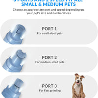 Pet Nail Grinder Kit for Dogs, Dual LED 2-Speed Electric Pet Nail Trimmer, Low Noise Painless Portable Cat Nail Clipper, Paws Grooming Set for Small Medium Pet Dog Cat - BESTMASCOTA.COM