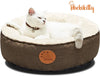 HACHIKITTY Washable Cat Warming Bed Round, Cat Beds Indoor Cats Medium, Big Pet Bed Machine Washable - BESTMASCOTA.COM