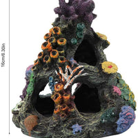 PINVNBY - Decoración de acuario de coral, resina para pecera, roca, montaña, cueva, adornos, Betta Fish House, para Betta, reposo, esconderse, jugar a la raza - BESTMASCOTA.COM