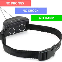 Collar de corteza amigable para perros pequeños, sin pinzas, sin golpes y sin daños, solo sonido y vibración, permanece en control con 7 niveles de intensidad, recargable, la mayoría de los seres humanos sin corte. - BESTMASCOTA.COM