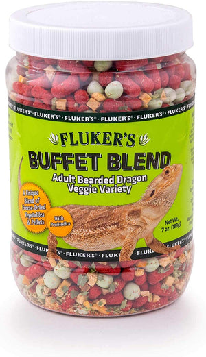 Fluker's 76042 Buffet Blend Adult Bearded Dragon Veggie Variety Diet, 4.5oz - BESTMASCOTA.COM