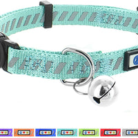 pawtitas mascota tráfico reflectante cuello de gato con hebilla de seguridad y campana - BESTMASCOTA.COM