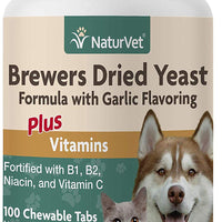 NaturVet – Fórmula de levadura seca de cerveza con sabor a ajo – Plus vitaminas – Apoya la piel sana y brillante – Fortificado con B-1, B-2, Niacina y vitamina C – para perros y gatos - BESTMASCOTA.COM