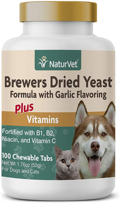 NaturVet – Fórmula de levadura seca de cerveza con sabor a ajo – Plus vitaminas – Apoya la piel sana y brillante – Fortificado con B-1, B-2, Niacina y vitamina C – para perros y gatos - BESTMASCOTA.COM