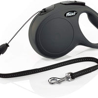 Flexi New Classic Correa retráctil para perro (cuerda), 26 pies, mediano, negro - BESTMASCOTA.COM