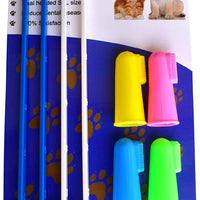 RosyLife Cepillo de dientes suave para mascotas, cepillo de dientes para perro, cepillo de dientes para mascotas, cepillo de dientes para perros pequeños a grandes (4 tamaños neutros + cepillo de dientes de 4 cabezas) - BESTMASCOTA.COM