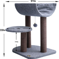 Petpals - Torre para gato con rascador de arena para actividades de gato - BESTMASCOTA.COM