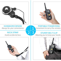 Collar de perro sin choque para perros con mando a distancia, con control remoto de 2,132.5 ft con zumbido, para 16 niveles de vibración, 100% resistente al agua, apto para perros de entre 22 y 100 libras - BESTMASCOTA.COM