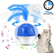 Juguete interactivo para gatos WINGPET, juguete electrónico para ejercicio de gatito, juguete inteligente para gatos con luz LED, juguete giratorio para gatos, juguete para perseguir gatos, juguete con sonido Chirp - BESTMASCOTA.COM