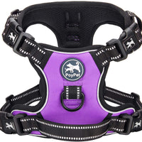 PoyPet 2019 - Arnés para perro con 4 hebillas a presión, reflectante con 2 ganchos delanteros y traseros y un mango de fácil control [no necesita pasar por encima de la cabeza del perro] - BESTMASCOTA.COM