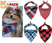 Bandana para perro, 4 unidades, lavable, reversible, a cuadros, para perros y gatos - BESTMASCOTA.COM