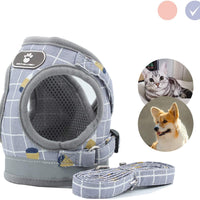 Vetoo Arnés ajustable a prueba de escape, arnés de gatito reflectante y correa para caminar gato arnés universal para mascotas para gatos - BESTMASCOTA.COM