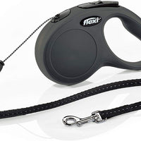 FLEXI New Classic Cord Black Retractable Dog Leash - BESTMASCOTA.COM