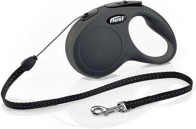 FLEXI New Classic Cord Black Retractable Dog Leash - BESTMASCOTA.COM