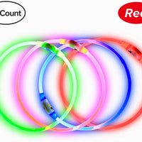 Collar de perro LED BSEEN recargable por USB, brillante para seguridad nocturna, collar de perro de moda, para perros pequeños, medianos y grandes - BESTMASCOTA.COM