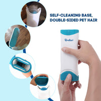 Brellavi Cepillo removedor de pelo para mascotas con base autolimpiable, cepillo de doble cara para quitar el pelo de mascotas - BESTMASCOTA.COM