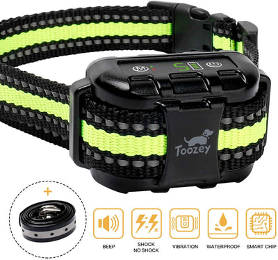 Toozey Bark Collar for Large Medium Small Dog - 2020 Upgraded Q9 Anti-False Dog Bark Collar Rechargeable Waterproof - 3 Modes: Beep/Vibration/No Harm Shock - BESTMASCOTA.COM