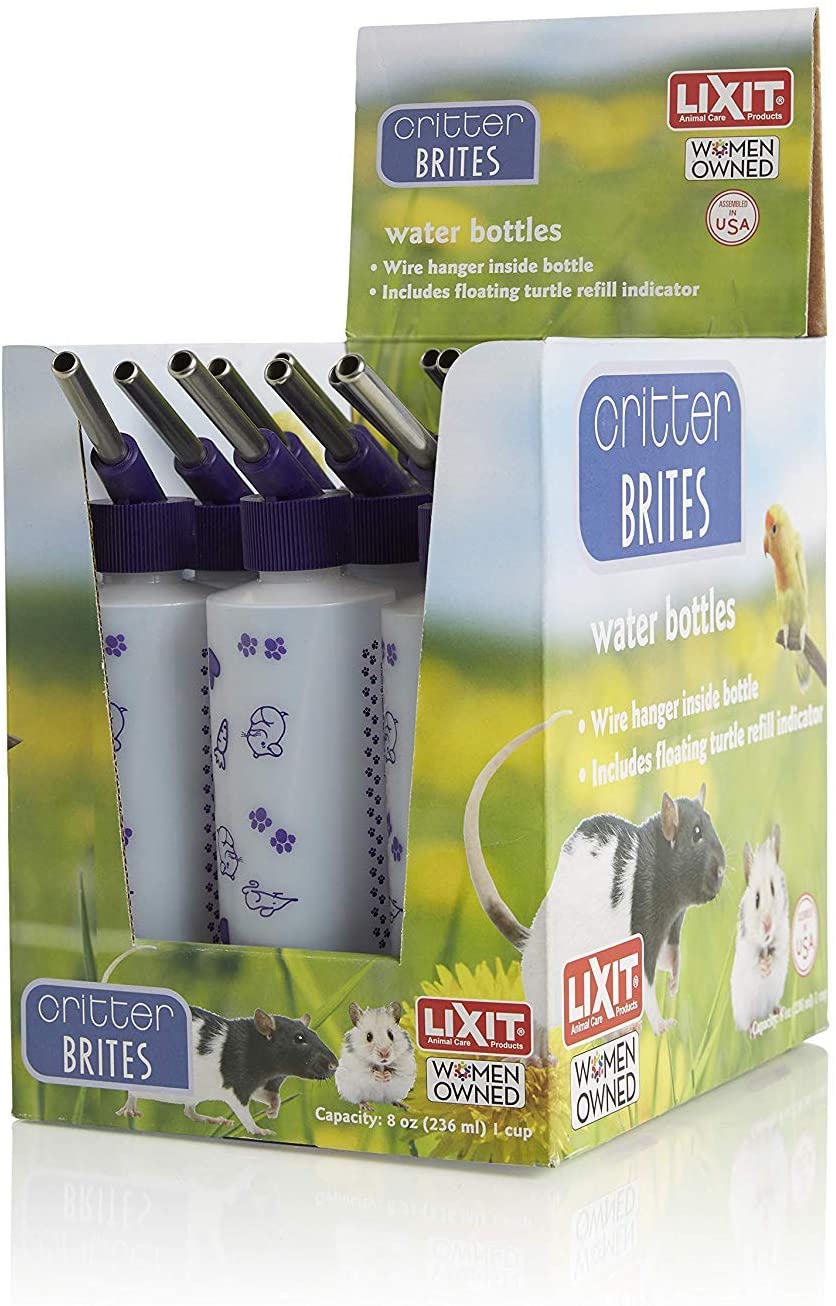 Lixit Corporation SLX0537 6-Pack Critter Brites Small Animal Water Bottles, 32-Ounce, Day Glow - BESTMASCOTA.COM