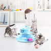 Pecute - Rodillo de gato con ratón interactivo de 4 niveles, juguete de torre de pista con gato y bolas de flash - BESTMASCOTA.COM